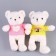 Soft toy "White Bear", 28 cm, color mix