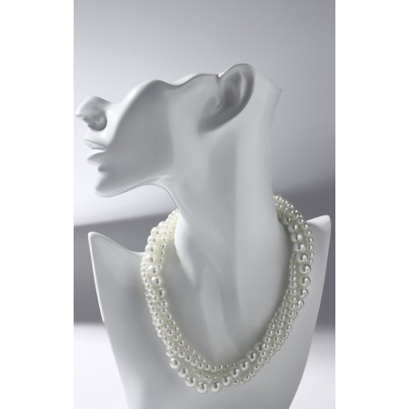 Beads "Pearls" burn, ball No. 6.10, white color, l = 45 cm-1