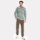 Male jumper, white/ green color, size 48 (m)
