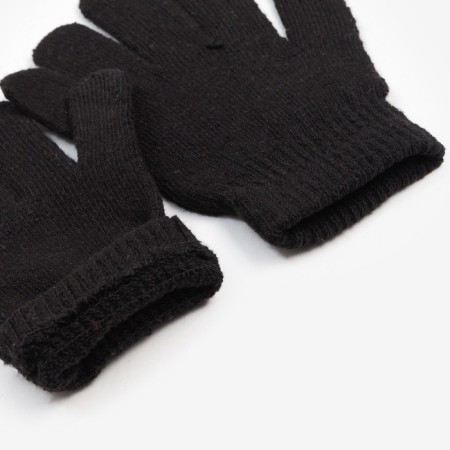 Women's gloves collorista are single -layer, col. Black, rr 19 cm-2