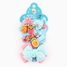 A set of hair hairpins, 5 pcs, clamp, cold heart