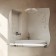 Mirror, wall -mounted, with sandblasting graphics, with a shelf, 50x60 cm