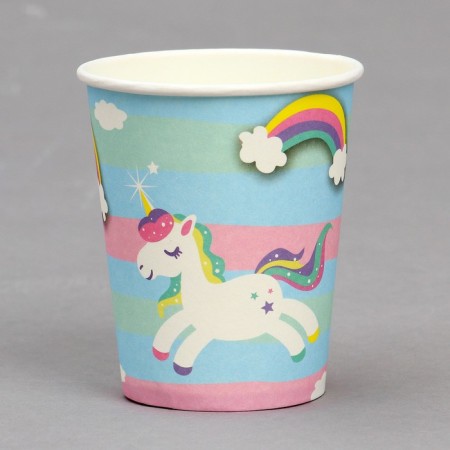 A glass of paper "rainbow unicorn", in a set of 6 pcs.-1