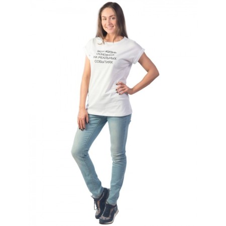 T -shirt "My life" 44, white color-1