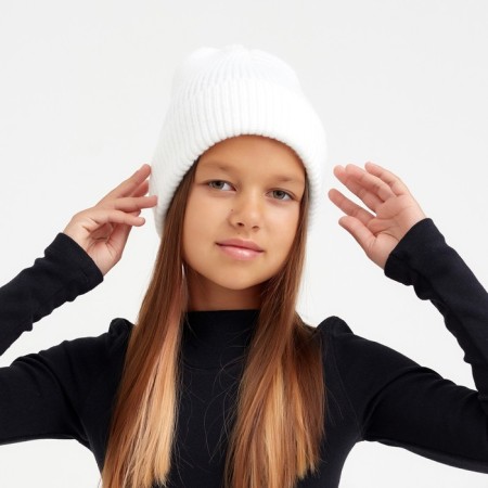 Children's hat Minaku, rr 52-54 cv. white