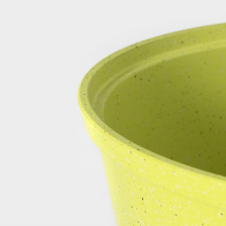 Trendy Style, 3 liter pan, glass cover, anti -stick coating, green color-2