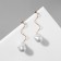 Earrings with pearls "bead" spiral, color gold