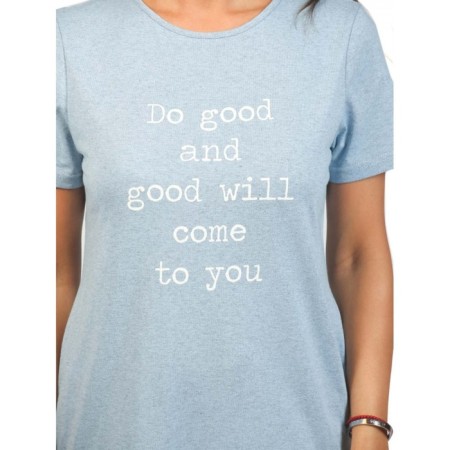 Women's tunic do good and good Will, size 44, blue color-4