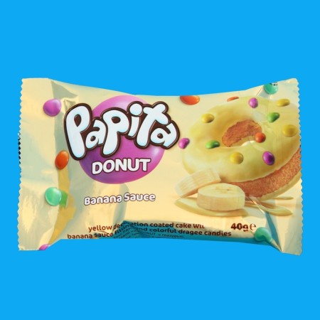 Cupcake "Papita Donut", with cocoa gazury, banana filling and colored dragee 40 g