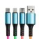 Cable keychain 3 in 1, microUSB/type -C/Lightning - usb, 2.4 a, multi -colored
