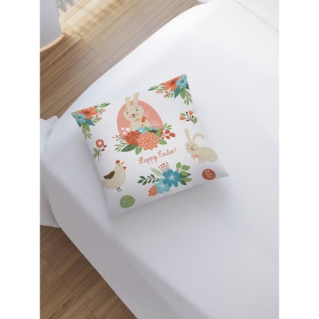 Pillowess decorative "Happy Easter", on a zipper, size 45x45 cm-1