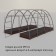 Glocked bed, 390 × 100 × 15 cm, brown, Greengo