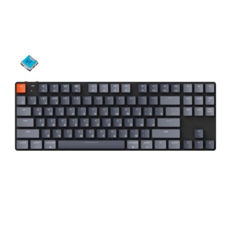 Wireless mechanical ultra -thin keyboard Keychron K1se, TKL, RGB backlight, Blue S 108244
