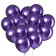 Latex ball 12 "Chrome", metal, set of 50 pcs., Purple color