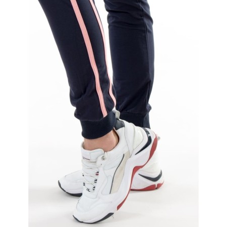 Female trousers, size 46, the color is blue, pink-4