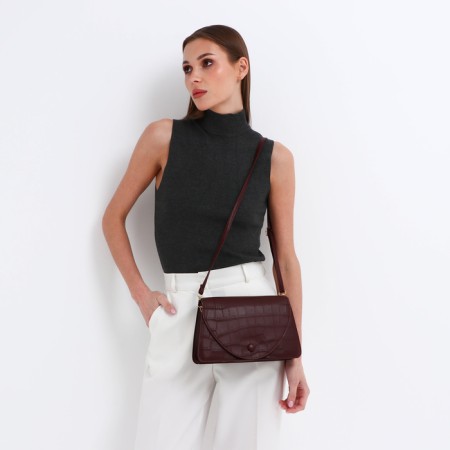 Bag-mixer on a valve, a long belt, burgundy color-7