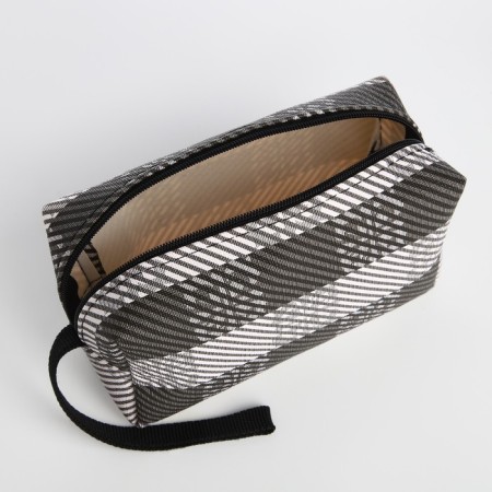 Cosmetic bag with lightning, black color-2