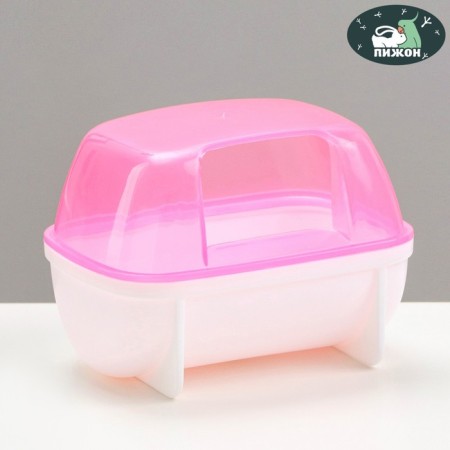A toilet for rodents "Pijon", 10.2 x 7.2 x 7.2 cm, pink