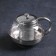 A glass teapot with a metallic sieve "metallic", 600 ml