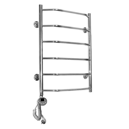 Domoterm electric heated towel rail "Laura", 500 x 800 mm, 6 crossbars, left, chrome-1