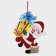 Decorative decoration (suspension) "Santa Claus with a gift" 42.5x32 cm