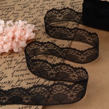 Capricon lace, 40 mm × 10 ± 1 m, black color