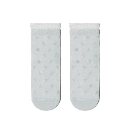 Baby socks with a decorative transparent mesh CONTE KIDS TIP-Top, size 20, color light gray
