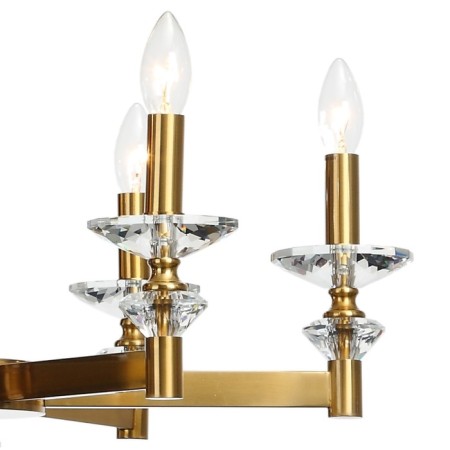 Suspended chandelier Albert 6xe14 40W, size 65x65x53-115 cm, bronze color-1