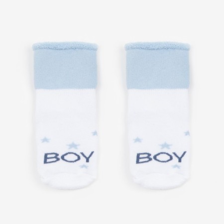 Set of socks for a boy terry crumb I am "Boy", 2 pairs, size 8-10 cm-1
