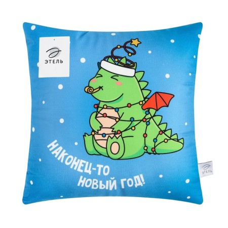 Pillow Ethel "New Year" 40x40 cm, 100% p/e, velor-4