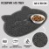 Universal rug for a bowl and a muzzle tray, 30x40 cm, gray
