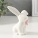 Souvenir Ceramics "ROOL with pink flower" 6.8x4.8x7.9 cm