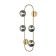 Wall lamp (sconces) Inversion, 4xg9, brass color