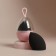 Mowed sponge for makeup “drop”, 6 × 4 cm, increases when getting wet, in case, black color is black