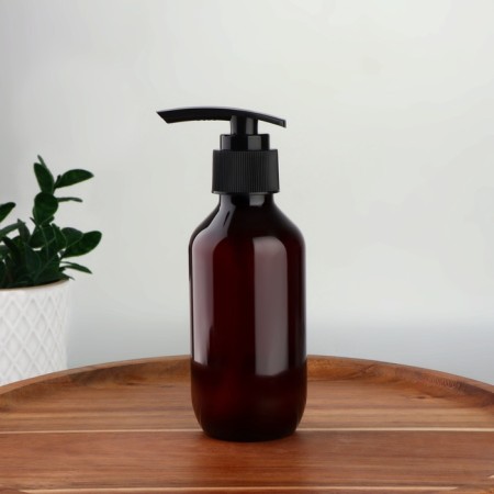 A bottle for storage, with a dispenser, 150 ml, brown color/black-2