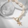 Choker "Sea Star", white color in gold, 42cm