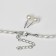 Set 2 objects: earrings, necklace "ease" Cross, white color in silver, 45 cm