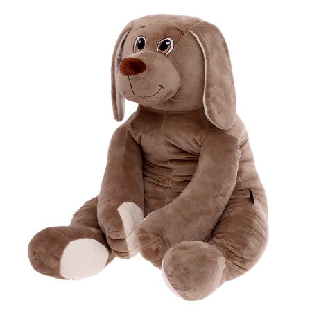 Soft toy "Charlie dog", beige-gray color, 85 cm-1