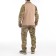 The costume is tactical, with inserts on the elbows and knees, cartoons, l