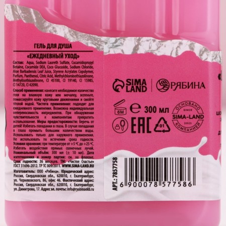 Shower gel "Sweet Life", 300 ml, chocolate aroma, pure happiness-5