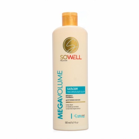 Hair balm Sowell Mega Volume "Maximum volume", 500 ml
