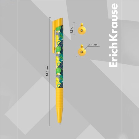 Handle Ball machine Erichkrause Colortouch Lime, node 0.7mm, blue ink-3