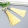Decor for creativity Textile "Brush with a bead" Cream set 2 pcs 10x1 cm