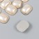 Decor for creativity plastic "Pearl rectangle" set of 10 pcs 2.3x2.8 cm