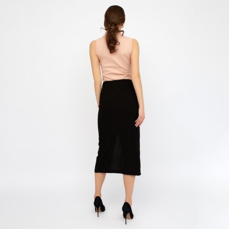 Women's skirt Minaku: Green Trend Black Black, Rr. 48-2