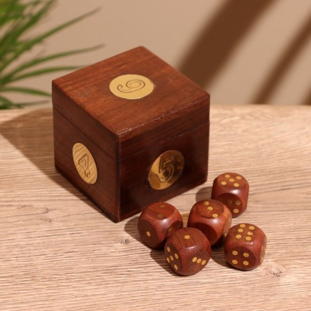 Game desktop "cubes" 6.5x6.5x6.5 cm, tree shisham