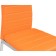 Stool on the metal frame DC2-001 Metal/Ecokozha, chrome/orange 41x45x96 cm