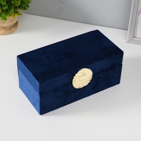 Casket Textile "Sea" blue 10x20x9 cm