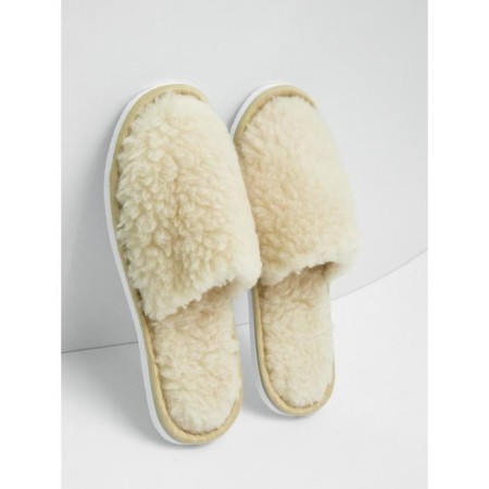 Slippers women closed nose, size 36-38, beige color-1