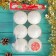 Set of balls plastic D -6.5 cm, 6 pcs "Puff - Beads" White